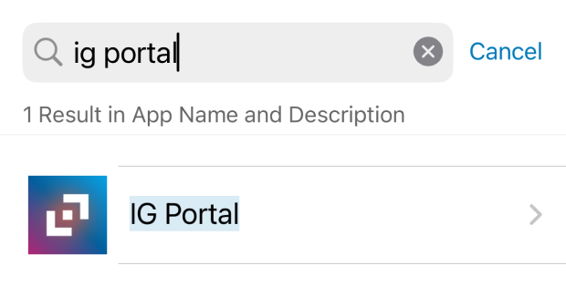 Step 3: Search for IG Portal